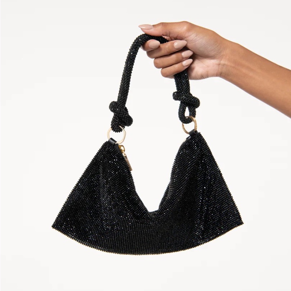 cult gaia Black Beaded Shoulder Bag